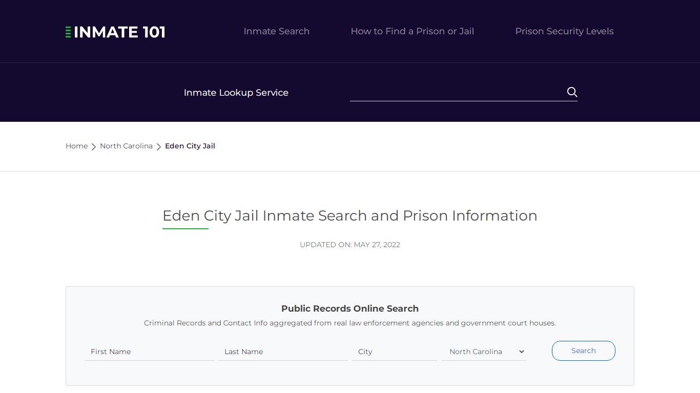 Eden City Jail Inmate Search, Visitation, Phone no ...